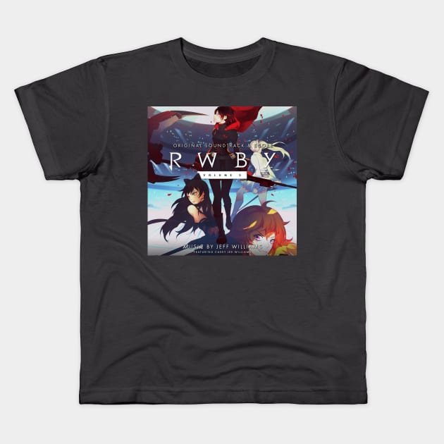 RWBY - Volume 3 OST Album Cover Kids T-Shirt by indieICDtea